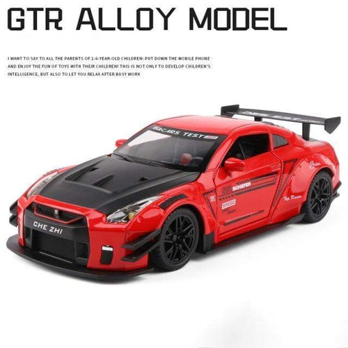 Planet Gates Red 1:24 Nissan Skyline Ares GTR R35 Diecasts & Toy Vehicles Metal Toy Car Model High Simulation Pull Back Collection Kids Toys