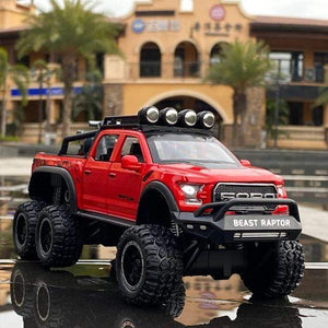 Planet Gates Red 1/28 Ford Raptor F150 Alloy Car Modified Off-Road Vehicle Model Diecast & Toy Vehicles Metal Car Model Collection Kids Toys Gift