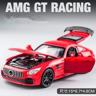 Planet Gates 1:32 AMG-GTR GT Alloy Sports Car Model Diecast Metal Toy Vehicles Car Model Collection High Simulation Sound Light Kids Toy Gift
