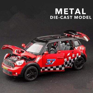 Planet Gates RED 1:32 BMW Mini Countryman Diecast Alloy Metal Car Model MINI Cooper Simulation Toy Car Model Sound Light Collection Children Gift