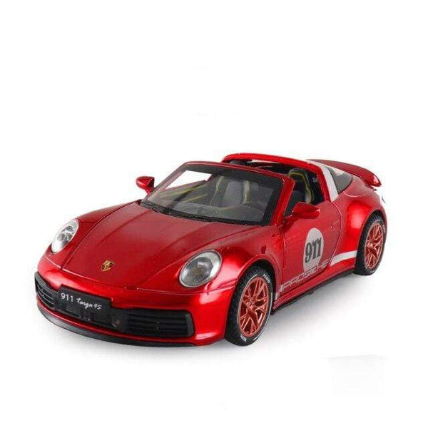 Planet Gates Red 1:32 Porsche 911 Targa 4S Alloy Car Model Diecast & Toy Vehicles Metal Toy Car Model Collection High Simulation Childrens Gift