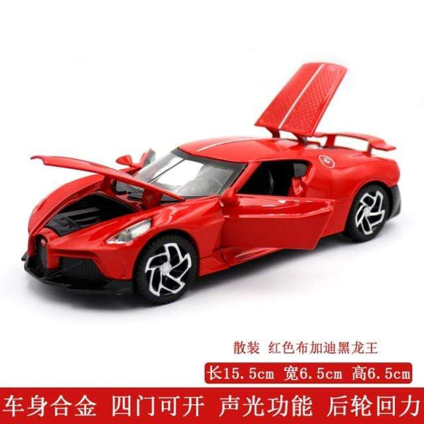 Planet Gates Red 1:32 Simulation Bugatti Black Dragon Sports Car Model Alloy Car Model Metal Toy Car Boy Gift Car Decoration Jewelry Collection