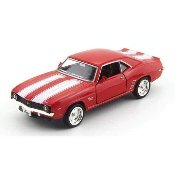 Planet Gates Red 1:36 Camaro SS 69 Simulation Toy Vehicles Alloy Pull Back Mini Car Replica Authorized By The Original Factory Model Kids Gift