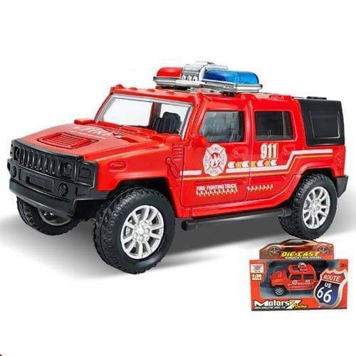Planet Gates Red 1/36 Simulation Police Car Vehicle Pull Back Truck Model Kids Interactive Toy Home Decoration Christmas Gift