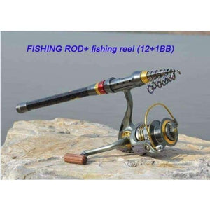 Planet Gates Red / 1.8 m Carbon Fiber Telescopic Fishing Rod Portable Spinning Fishing Rod Pole Travel Sea Boat Rock Fishing Rod