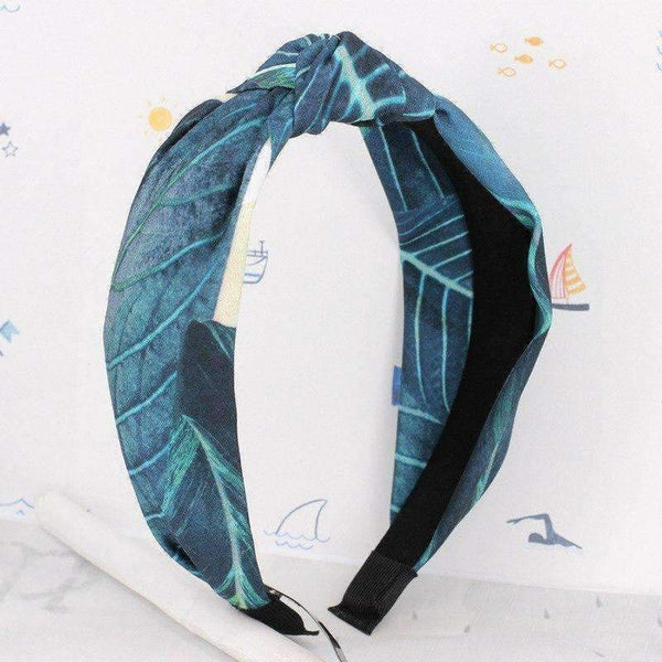 Planet Gates Red 1 COKK Wide Flower Hair Band Headband Hair Accessories For Women Girls Leaf Print Headband Vintage Cross Hairband Lady Hair Scarf