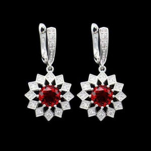 Planet Gates Red 1 Fashion Blue Zircon Silver 925 Jewelry Hanging Drop Dangle Earrings For Women With Stones Free Gift drop ship
