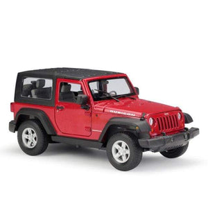 Planet Gates Red 1 Model Car 1:24 Scale 2007 Jeep Wrangler Diecast Car Simulator Alloy Off-Road Metal Classic Toy Car For Kid Gift Collection