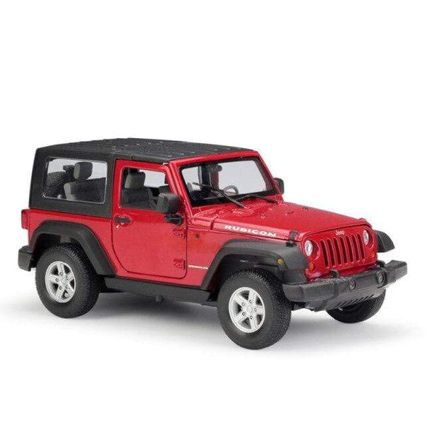 Planet Gates Red 1 Model Car 1:24 Scale 2007 Jeep Wrangler Diecast Car Simulator Alloy Off-Road Metal Classic Toy Car For Kid Gift Collection