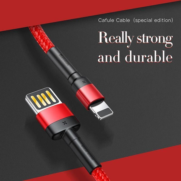 Planet Gates Red / 100cm Baseus USB Cable For iPhone XS Max XR X 8 7 6 6s Plus 5 5S SE iPad Pro 2.4A Fast Charging Charger Data Cord Mobile Phone Cables