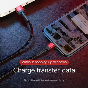 Planet Gates Red / 100cm Baseus USB Cable For iPhone XS Max XR X 8 7 6 6s Plus 5 5S SE iPad Pro 2.4A Fast Charging Charger Data Cord Mobile Phone Cables