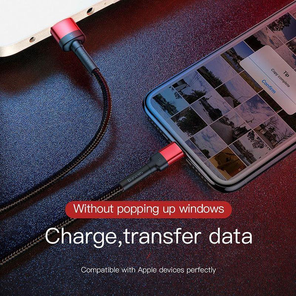 Planet Gates Red / 100cm Baseus USB Cable For iPhone XS Max XR X 8 7 6 6s Plus 5 5S SE iPad Pro 2.4A Fast Charging Charger Data Cord Mobile Phone Cables