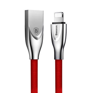 Planet Gates Red / 100cm Baseus Zinc Alloy USB Cable For iPhone Xs Max Xr X 8 7 6 6s Plus 5 5s se Mobile Phone Cable Fast Data Charging Charger Cable