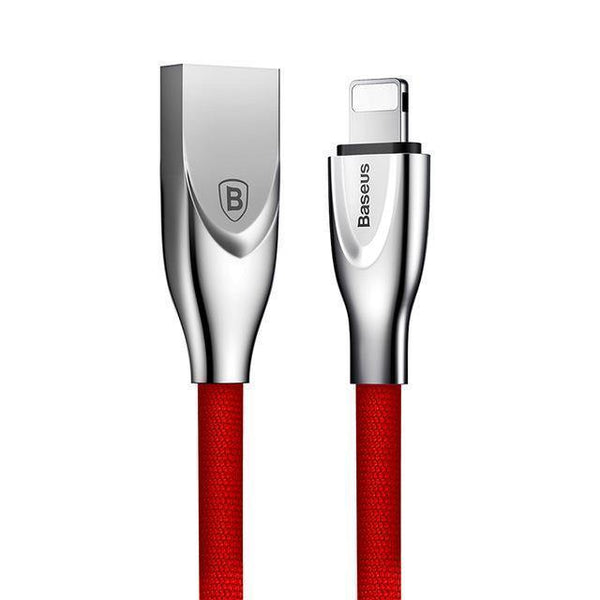 Planet Gates Red / 100cm Baseus Zinc Alloy USB Cable For iPhone Xs Max Xr X 8 7 6 6s Plus 5 5s se Mobile Phone Cable Fast Data Charging Charger Cable