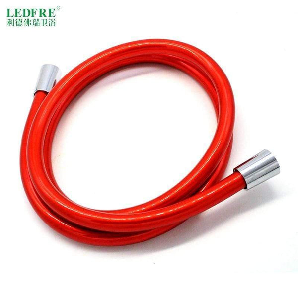 LEDFRE PVC Shower Hose Silver PVC Hose Plumbing Flexible Hose For Bathroom Handheld Showerhead F1/2*F1/2 For 16" 40" 60" 80"