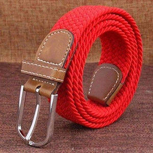Planet Gates Red / 105cm 25to32Incn 2018 off white Waist Belt Canvas Stretch Braided Elastic Stretch Woven Leather Belt Hot Metal Stretch Belt For Men and woman B15