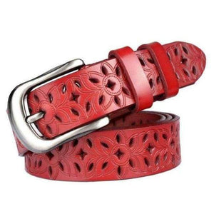 Planet Gates red / 105cm GEERSIDAN 2018 New genuine leather women belt Design brand hollow decoration belt for women Fashon pin buckle female waistband