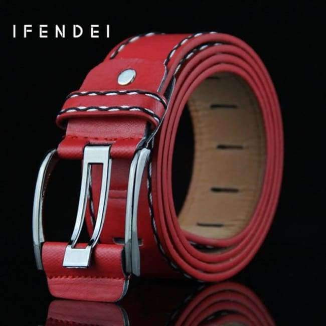 Planet Gates black / 105cm IFENDEI Women's Belt For Jeans PU Leather Men's Belt Needle Buckle White Waist Belt Casual Female Strap For Man cinturon mujer