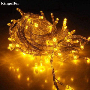 Planet Gates red / 10m 100leds / 220V EU plug Kingoffer10M 30M 50M 100M LED String Light 110V 220V Waterproof Fairy Holiday Light for Christmas Festival Party Xmas Decoration