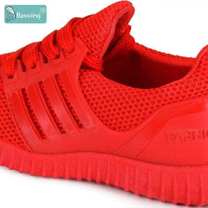 Planet Gates Red / 11 Big Size Comfortable Lacing-up Red Black Baby Shoes Outdoor Fashion Casual Sneakers Child Flats B1807