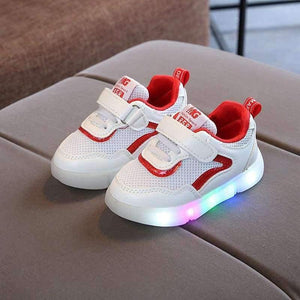 Planet Gates Red / 11 Footwear breathable baby first walkers cute LED patch baby boys girls shoes high quality infant tennis Lovely girls boys shoes