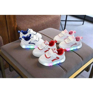 Planet Gates Red / 11 Footwear breathable baby first walkers cute LED patch baby boys girls shoes high quality infant tennis Lovely girls boys shoes