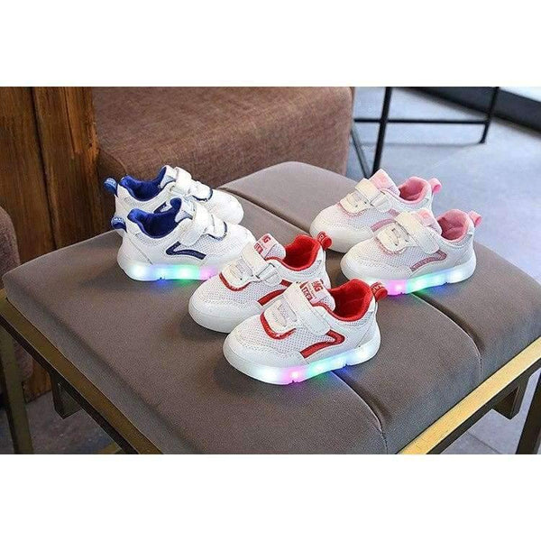 Planet Gates Red / 11 Footwear breathable baby first walkers cute LED patch baby boys girls shoes high quality infant tennis Lovely girls boys shoes