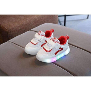 Planet Gates Red / 11 Footwear breathable baby first walkers cute LED patch baby boys girls shoes high quality infant tennis Lovely girls boys shoes