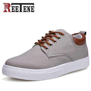 Planet Gates Red / 11 REETENE New Arrival Spring Summer Comfortable Casual Shoes Mens Canvas Shoes For Men Lace-Up Brand Fashion Flat Loafers Shoe