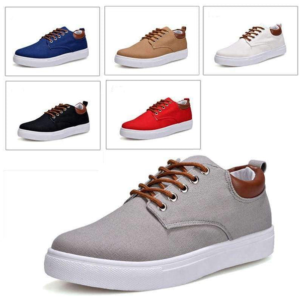 Planet Gates Red / 11 REETENE New Arrival Spring Summer Comfortable Casual Shoes Mens Canvas Shoes For Men Lace-Up Brand Fashion Flat Loafers Shoe
