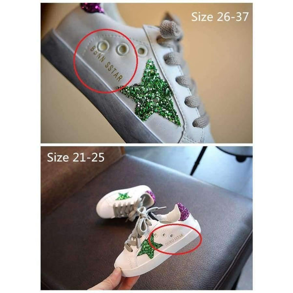 Planet Gates Red / 11 Toddler Fashion Sport Lace-Up Shoe Baby Girl Kid Glitter Sneaker Children Pu Leather Breathable Trainer F1830