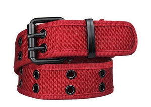 Planet Gates Red / 110cm Belt  Wholesale Canvas Men's Belt Double Pin Buckle Waistband For Men Canvas Belts Fashion belts