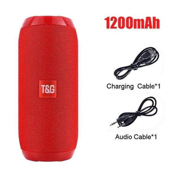 Planet Gates red 1200mAh YABA Waterproof Bluetooth Speaker Outdoor Rechargeable Wireless Speakers Portable Soundbar Subwoofer Loudspeaker TF MP3 Built-in