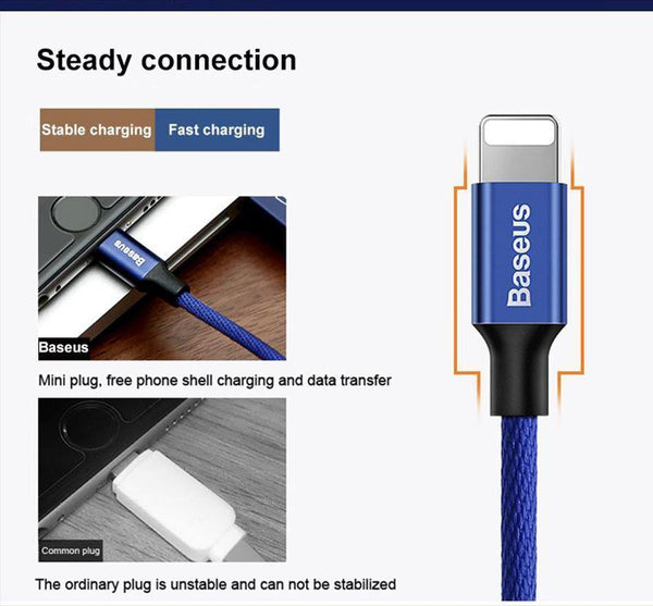Planet Gates Red / 120cm Baseus USB Cable For iPhone X 8 7 Plus Fast Charging Cable Mobile Phone USB Data Cable For iPhone 5 6 6s  iPad USB Charger Cable