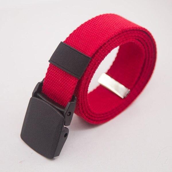 Canvas Belt For Men Women Waist Belt  Fashion Plastic Buckle Casual Cowboy Black Belts Ceinture  For Jean