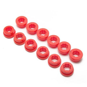 Planet Gates Red 12Pcs/Lot Lower Control Arm Rear Camber Kit Replacement Bushings EP-CA0111 for Honda Civic 88-05 Ek Eg Es