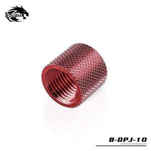 Planet Gates Red 15mm Extender Diamond Double Female Fitting Thread G1/4 B-DPJ-10