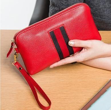 Planet Gates Red 1606 Women Brand Design Portefeuille femme Genuine Leather Clutch Women Wallets  6 Colors   Fashion Long Carteira Feminina
