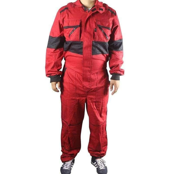 Planet Gates Red / 175-88A / United States Work Coveralls Welding Fireproof Work Clothing Long Sleeve Overalls For Worker Repairman Machine Auto Repair Factory Uniforms
