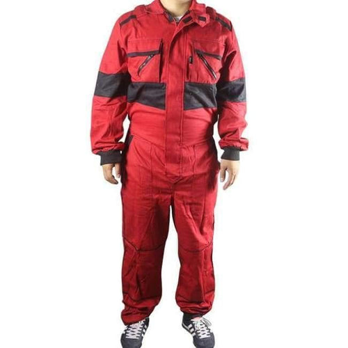 Planet Gates Red / 175-88A / United States Work Coveralls Welding Fireproof Work Clothing Long Sleeve Overalls For Worker Repairman Machine Auto Repair Factory Uniforms
