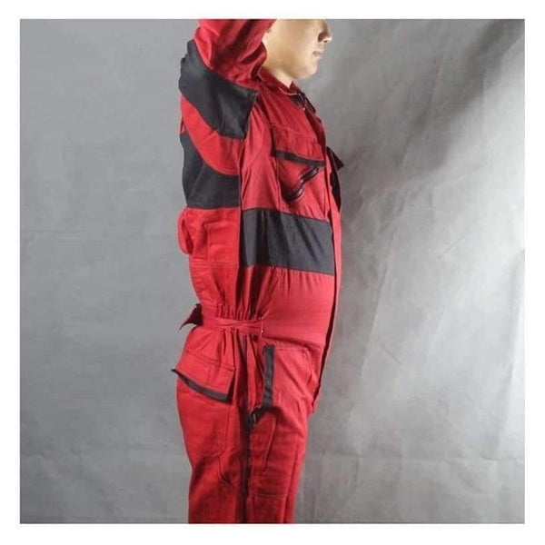 Planet Gates Red / 175-88A / United States Work Coveralls Welding Fireproof Work Clothing Long Sleeve Overalls For Worker Repairman Machine Auto Repair Factory Uniforms