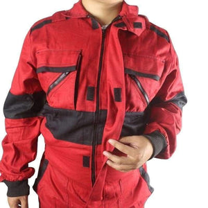 Planet Gates Red / 175-88A / United States Work Coveralls Welding Fireproof Work Clothing Long Sleeve Overalls For Worker Repairman Machine Auto Repair Factory Uniforms