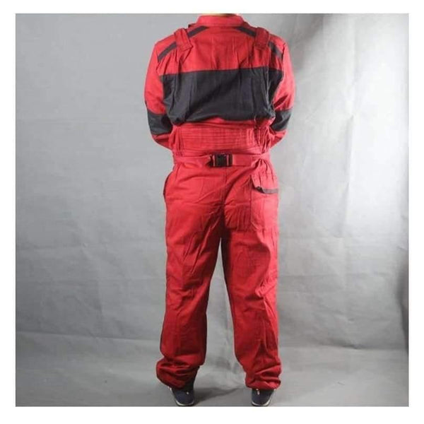 Planet Gates Red / 175-88A / United States Work Coveralls Welding Fireproof Work Clothing Long Sleeve Overalls For Worker Repairman Machine Auto Repair Factory Uniforms