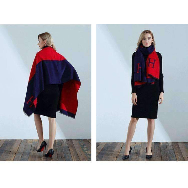 Planet Gates Red / 180cm Free Shipping Fashion H Letter Spring Autumn Hot Sale Womens Scarf Pareo Wraps Soft Blankets Shawls Warm Cashmere Cloaks