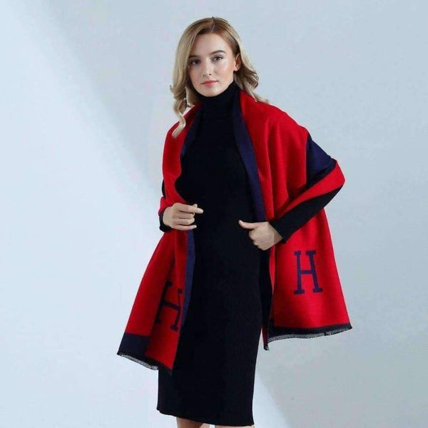 Planet Gates Red / 180cm Free Shipping Fashion H Letter Spring Autumn Hot Sale Womens Scarf Pareo Wraps Soft Blankets Shawls Warm Cashmere Cloaks