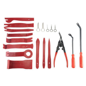 Planet Gates Red 19pcs Auto Car Radio Car Door Panel Trim Removal Tool Audio Radio for Installation and Remover Strong Nylon Pry Tool Kit