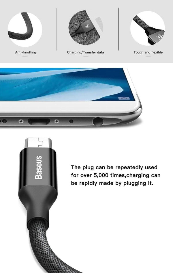 Planet Gates Red / 1m Baseus Micro USB Cable For Xiaomi Redmi Note 5 Pro 4X 4 Charger Cable For Samsung Huawei USB Phone Charger Charging Data Cable
