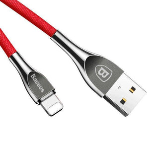 Planet Gates Red / 1m Baseus Zinc Alloy USB Cable 2A Fast Data Charging Charger Cable For iPhone XS Max XR X 8 7 6 6s 5 5s se iPad Mobile Phone Cables