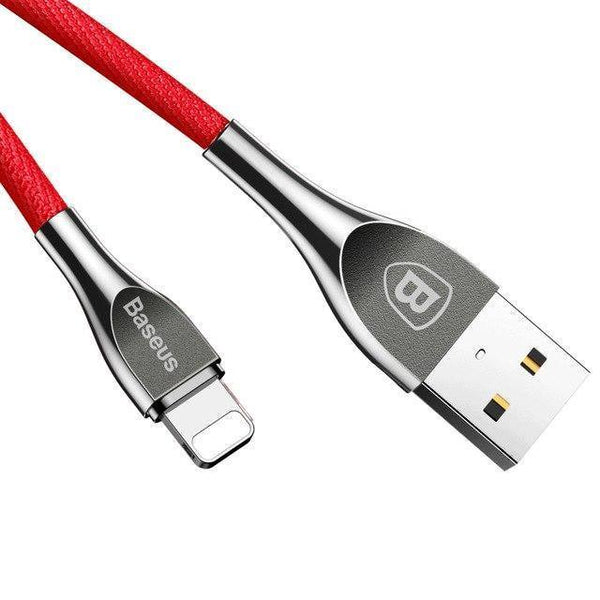 Planet Gates Red / 1m Baseus Zinc Alloy USB Cable 2A Fast Data Charging Charger Cable For iPhone XS Max XR X 8 7 6 6s 5 5s se iPad Mobile Phone Cables
