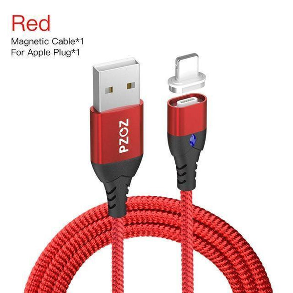 Planet Gates Red 1m For Apple / 1m PZOZ 5A Magnetic Cable Micro usb Type C Super Fast Charging Phone Microusb Type-C Magnet Charger usb c For iphone huawei xiaomi